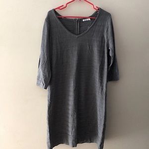 NWT Reitman's Grey Sweater Dress with 3/4 Sleeves